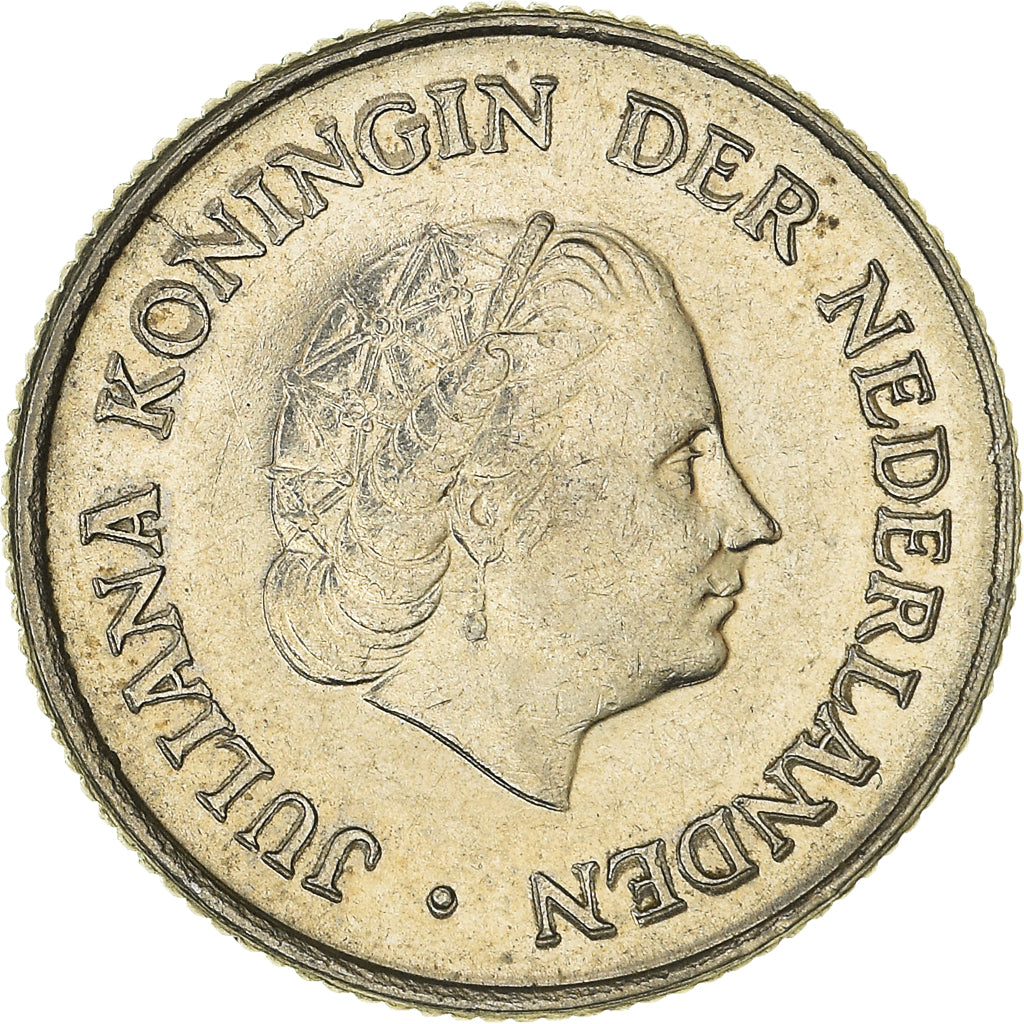 Münze, Niederlande, 25 Cents, 1969