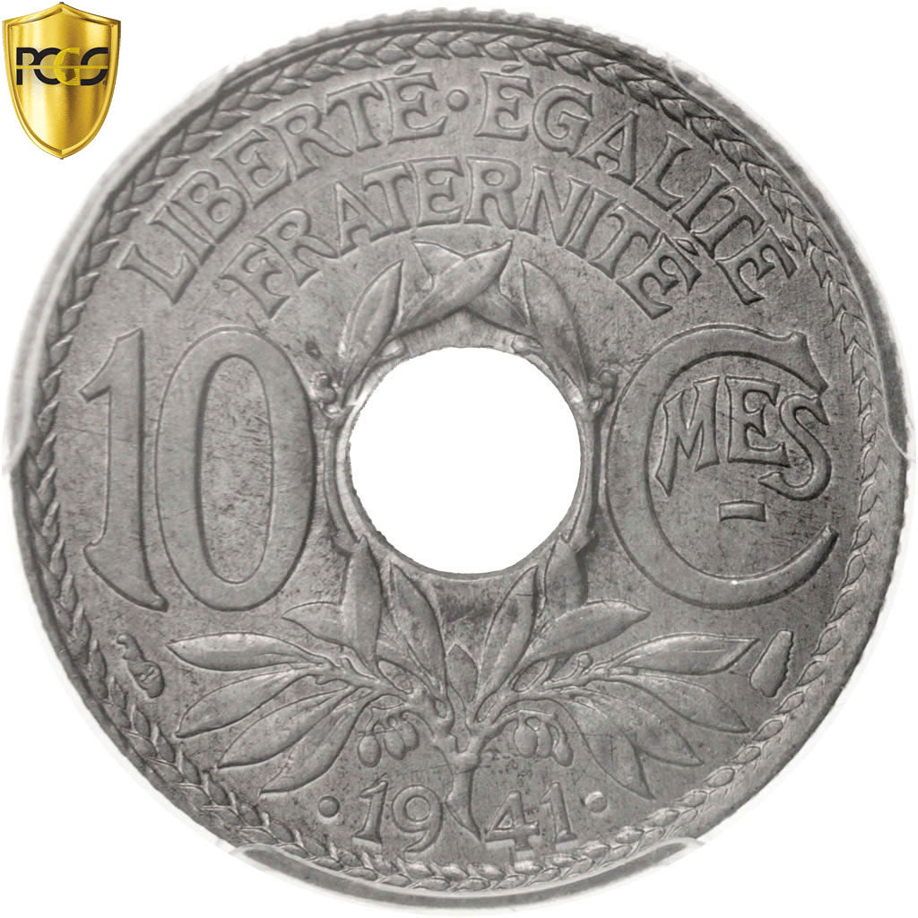 Monnaie, France, 10 Centimes, 1941, Paris, PCGS, MS66, FDC, Zinc, KM:897