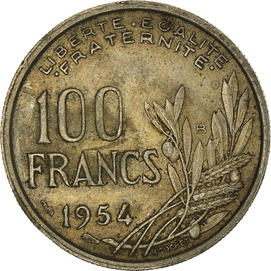 Munten, Frankrijk, 100 Francs, 1954