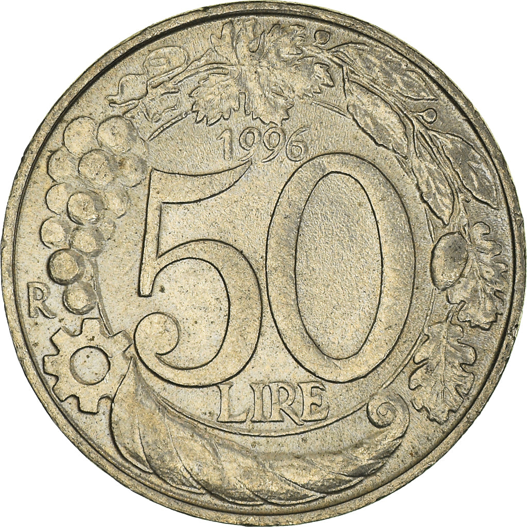 Moneta, Włochy, 50 Lire, 1996
