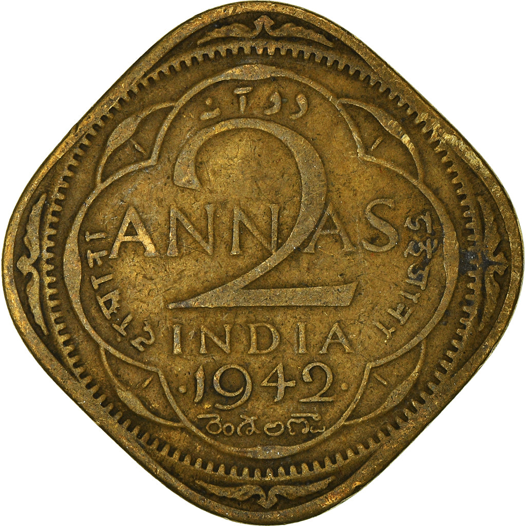 Coin, INDIA-BRITISH, 2 Annas, 1942