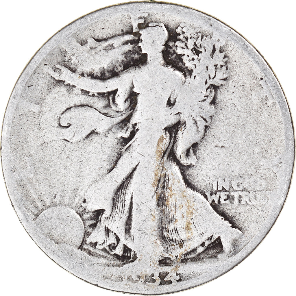 Coin, United States, Walking Liberty, Half Dollar, 1934, Philadelphia, F(12-15)