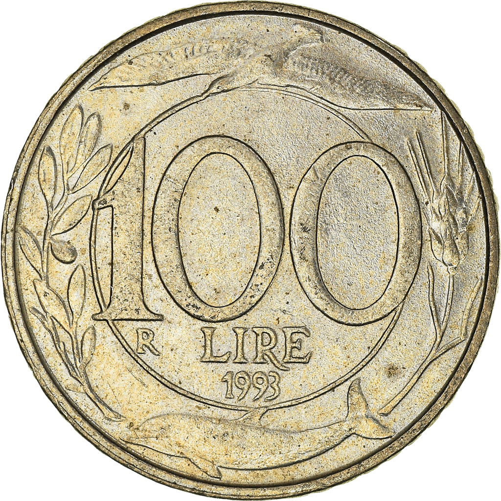 Münze, Italien, 100 Lire, 1993