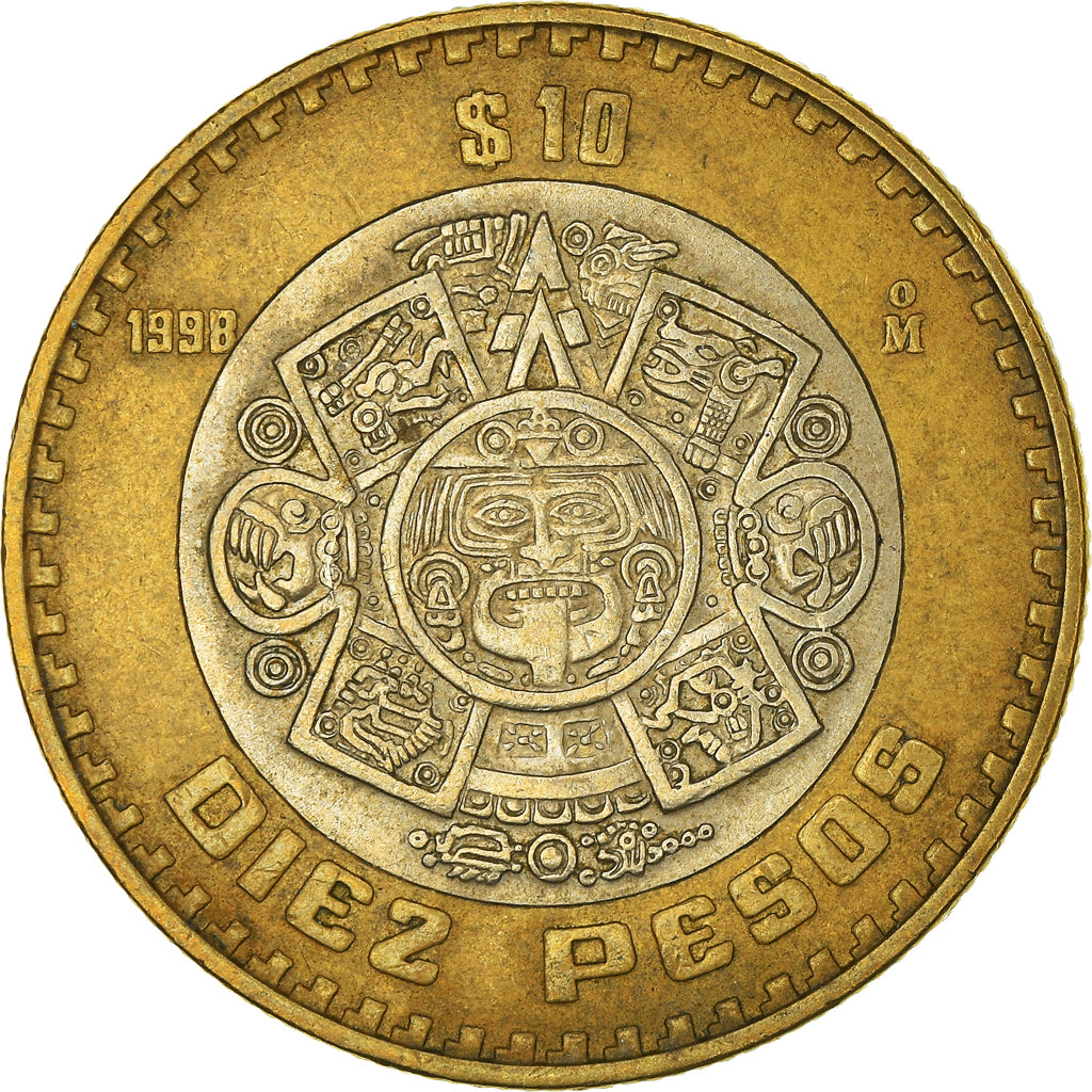Coin, Mexico, 10 Pesos, 1998
