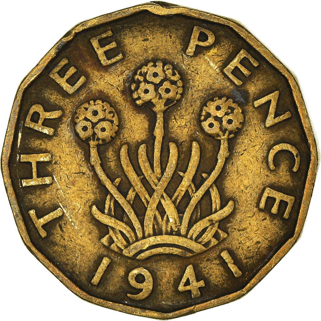 Monnaie, Grande-Bretagne, 3 Pence, 1941