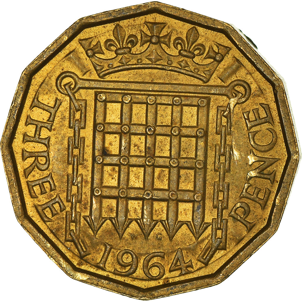 Moneta, Wielka Brytania, 3 Pence, 1964