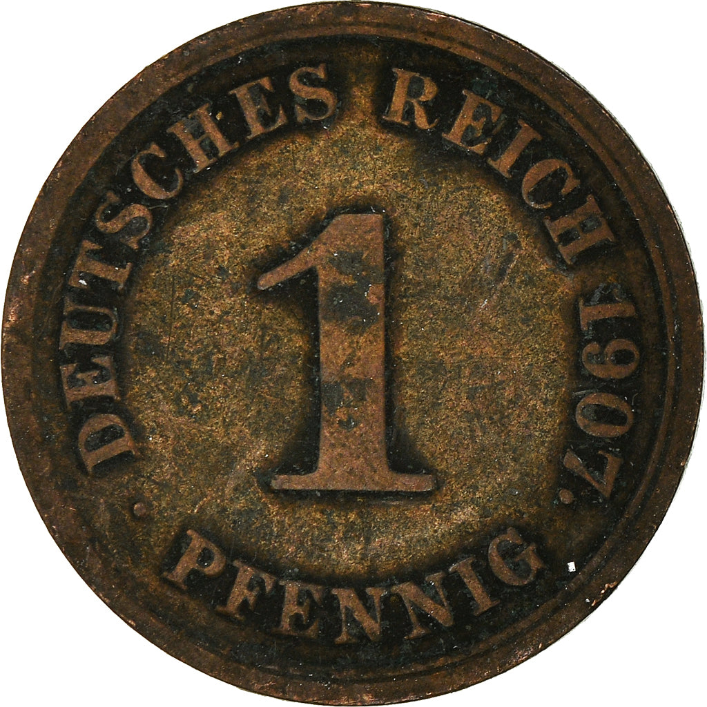 Munten, DUITSLAND - KEIZERRIJK, Pfennig, 1907