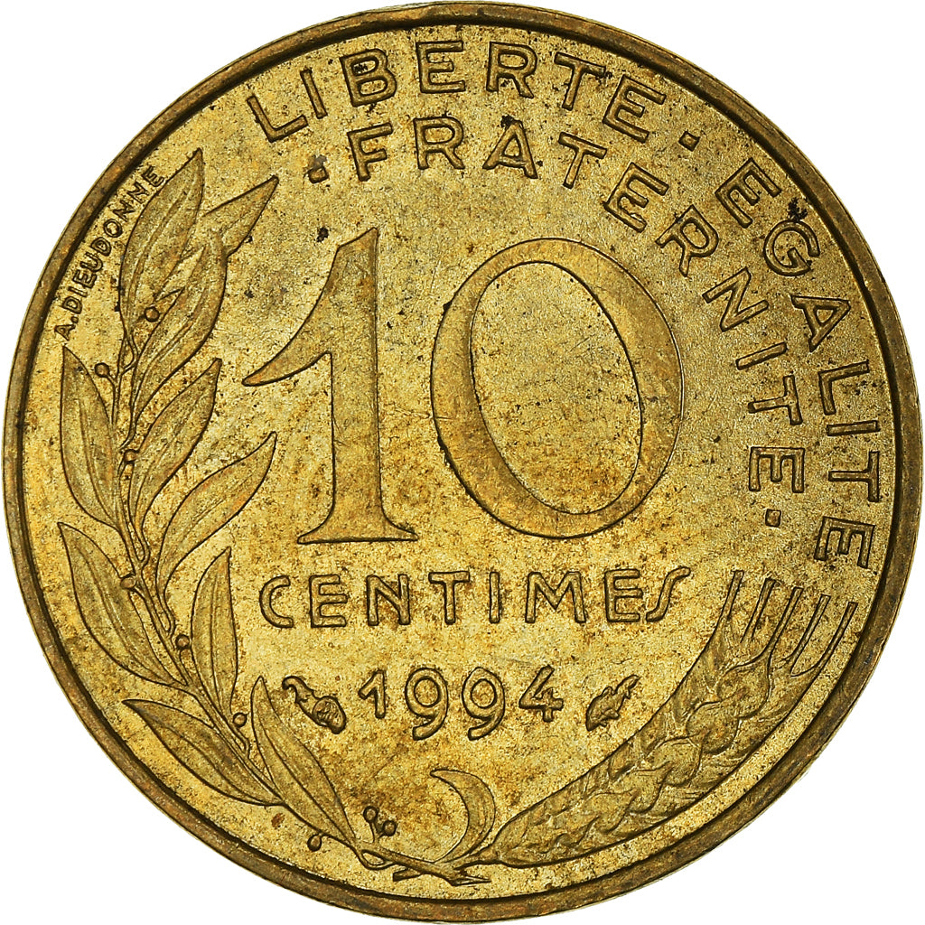 Coin, France, 10 Centimes, 1994