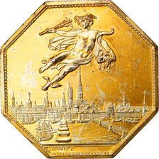France, Token, Chambre de Commerce de Rouen, 1802, Lecomte, EF(40-45), Vermeil