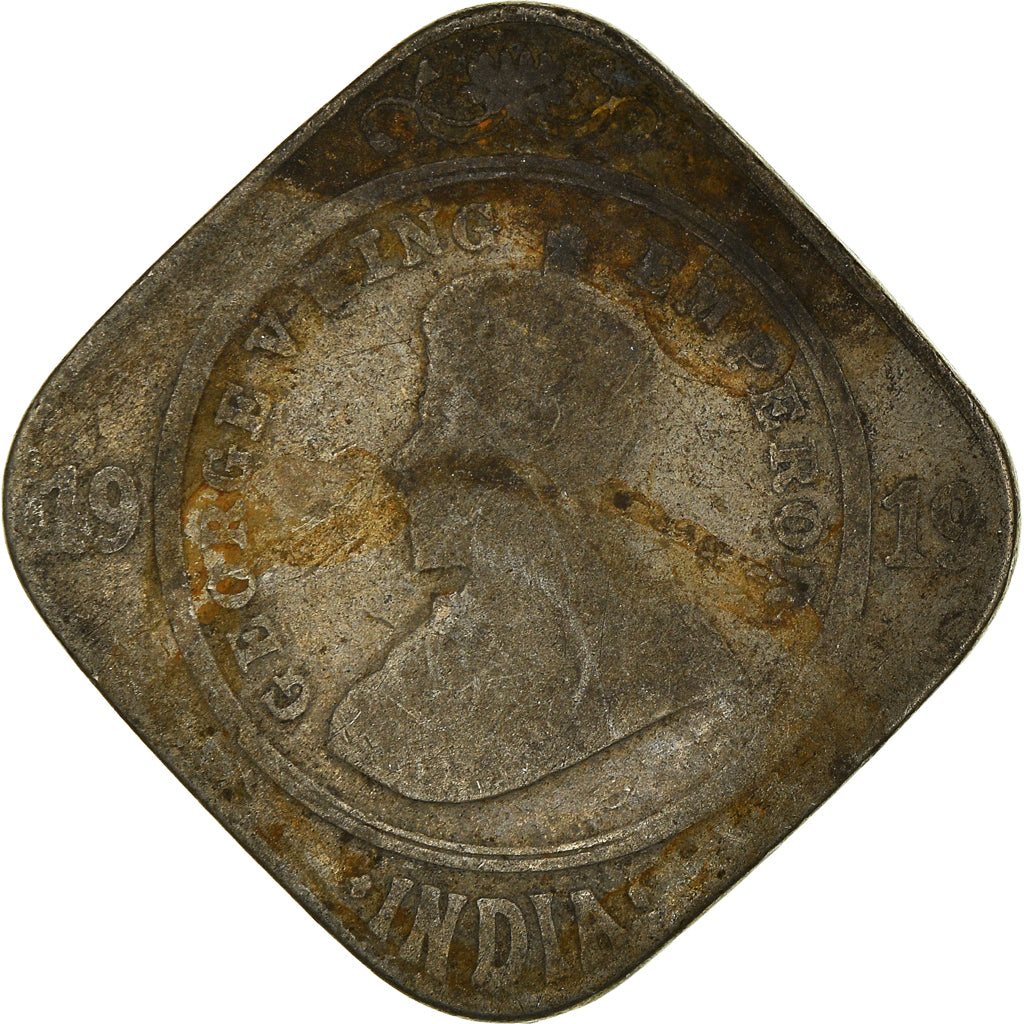 Monnaie, Inde britannique, 2 Annas, 1919
