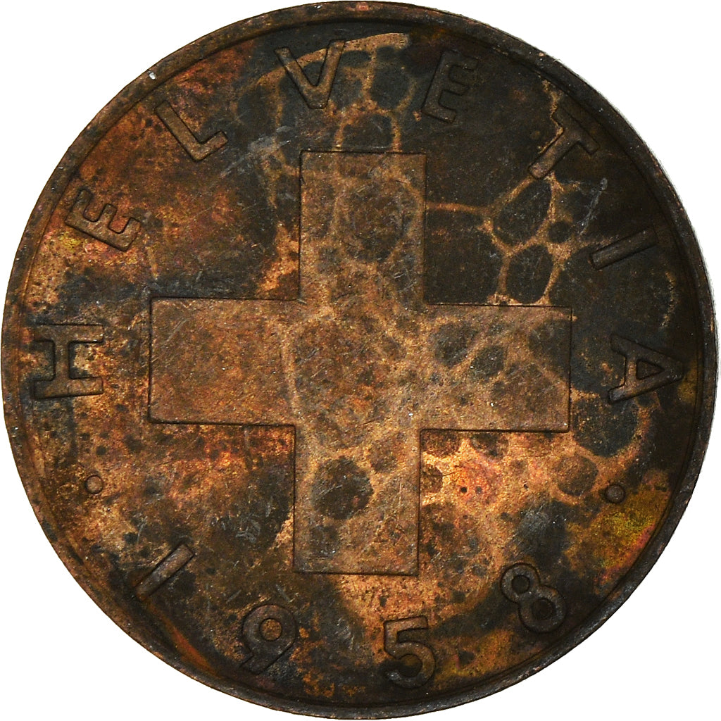 Monnaie, Suisse, Rappen, 1958