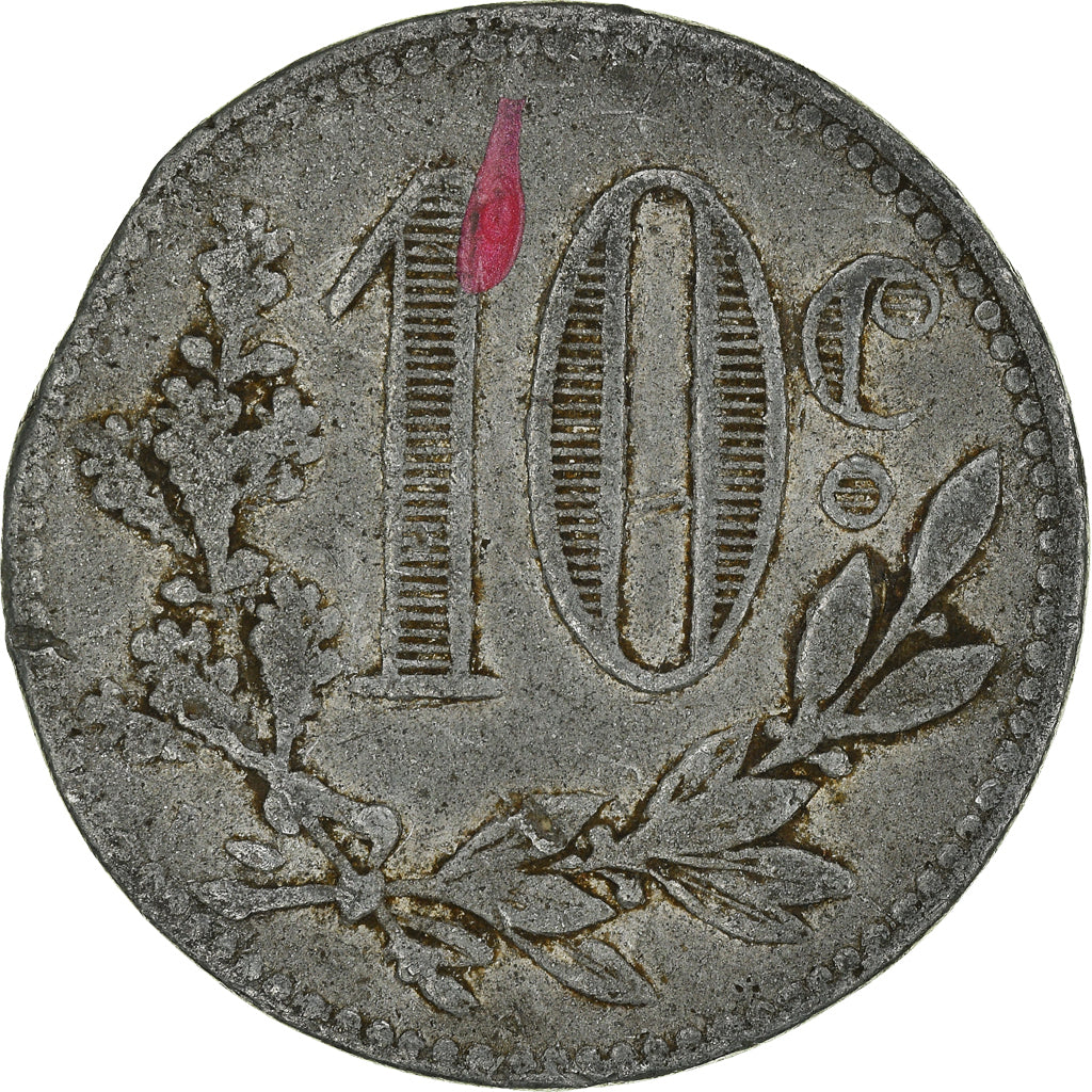 Coin, Algeria, 10 Centimes, 1916