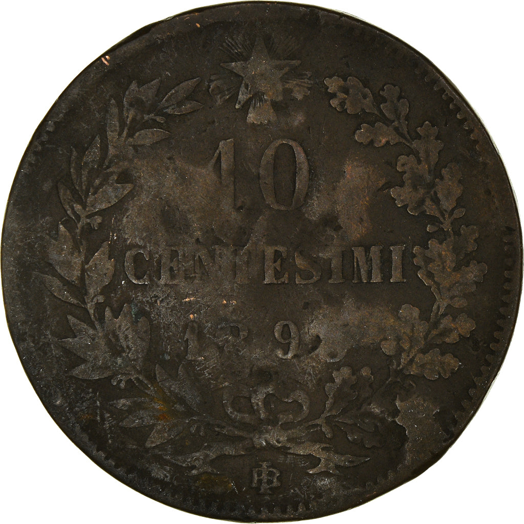Münze, Italien, 10 Centimes, Undated