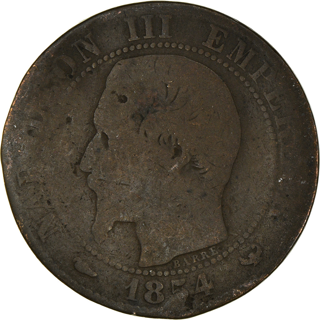 Coin, France, 5 Cents, 1854