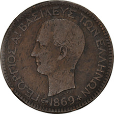Moneta, Grecia, 10 Lepta, 1869