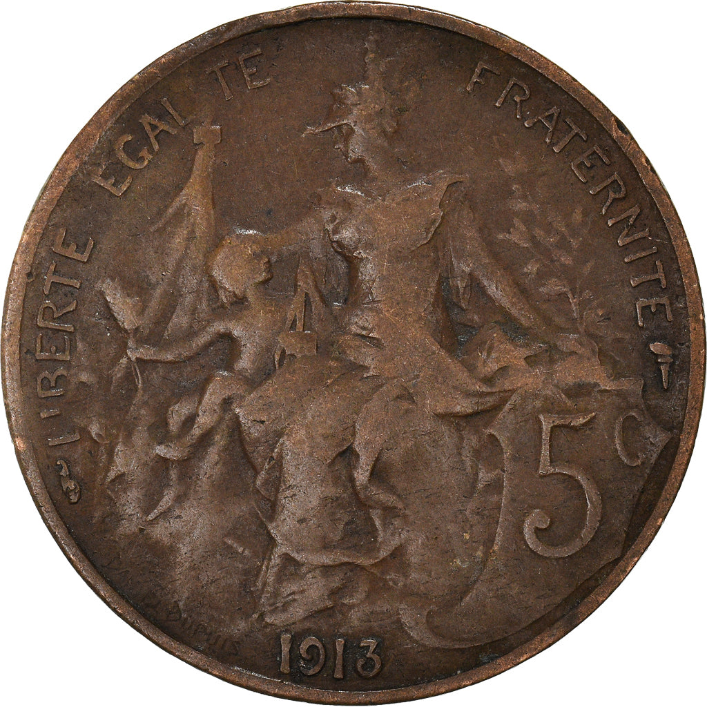 Moneta, Francia, 5 Centimes, 1913