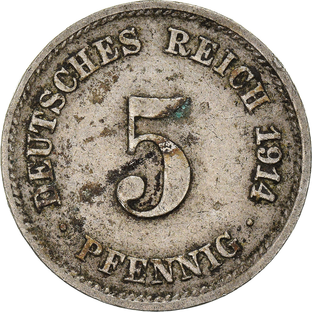 Coin, GERMANY - EMPIRE, 5 Pfennig, 1914