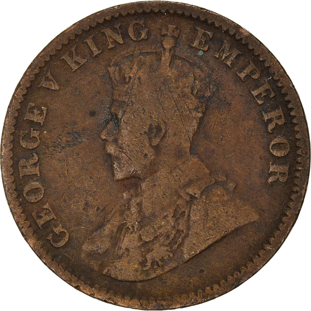 Moeda, ÍNDIA - BRITÂNICA, 1/4 Anna, 1919