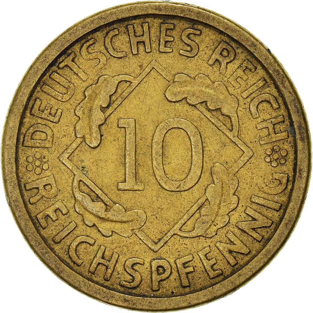 Monnaie, Allemagne, République de Weimar, 10 Reichspfennig, 1925