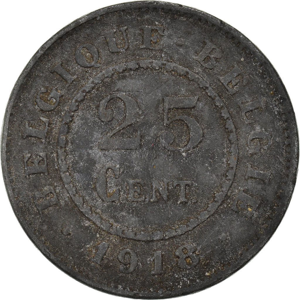 Münze, Belgien, 25 Centimes, 1918
