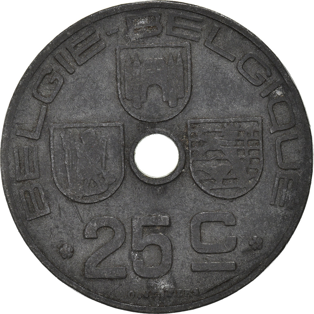 Moneda, Bélgica, 25 Centimes, 1943