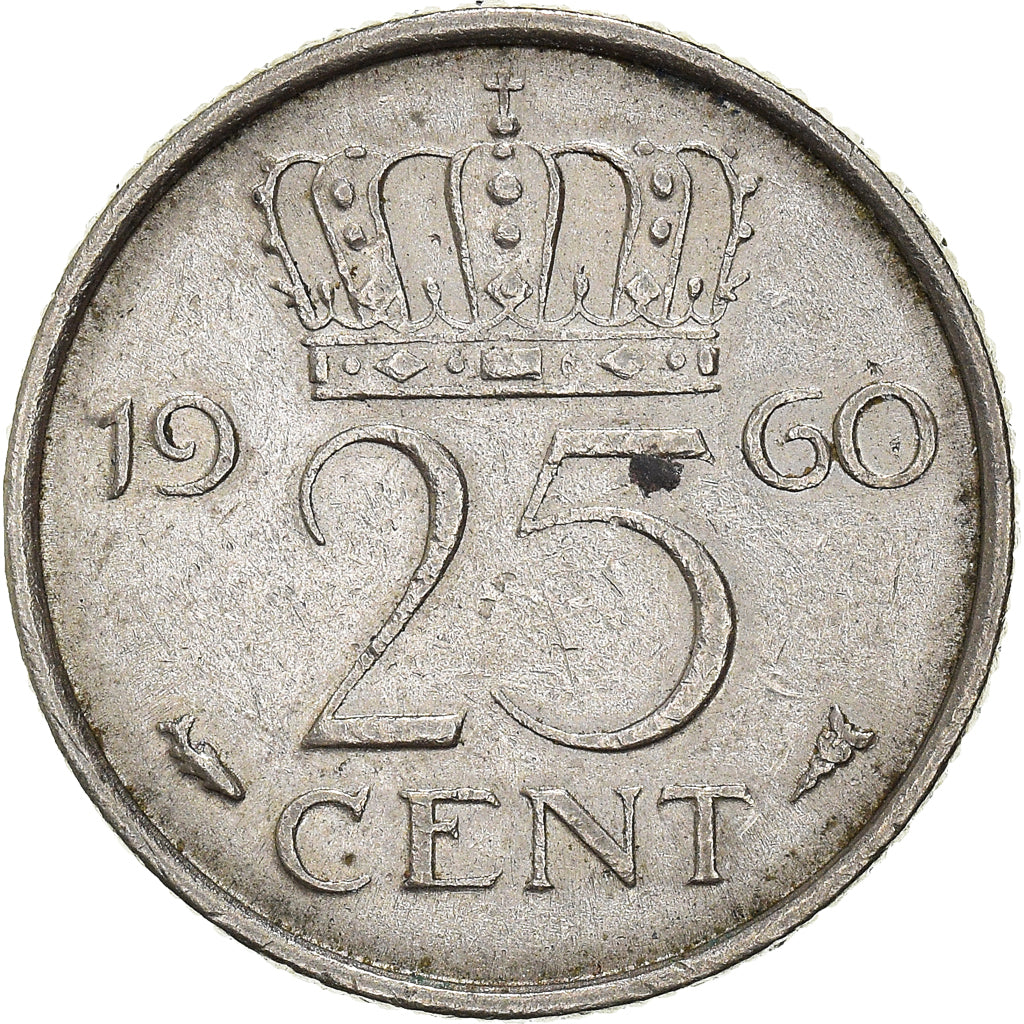 Moneta, Paesi Bassi, 25 Cents, 1960