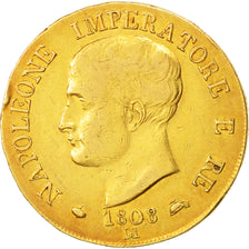 Coin, ITALIAN STATES, KINGDOM OF NAPOLEON, Napoleon I, 40 Lire, 1808, Milan