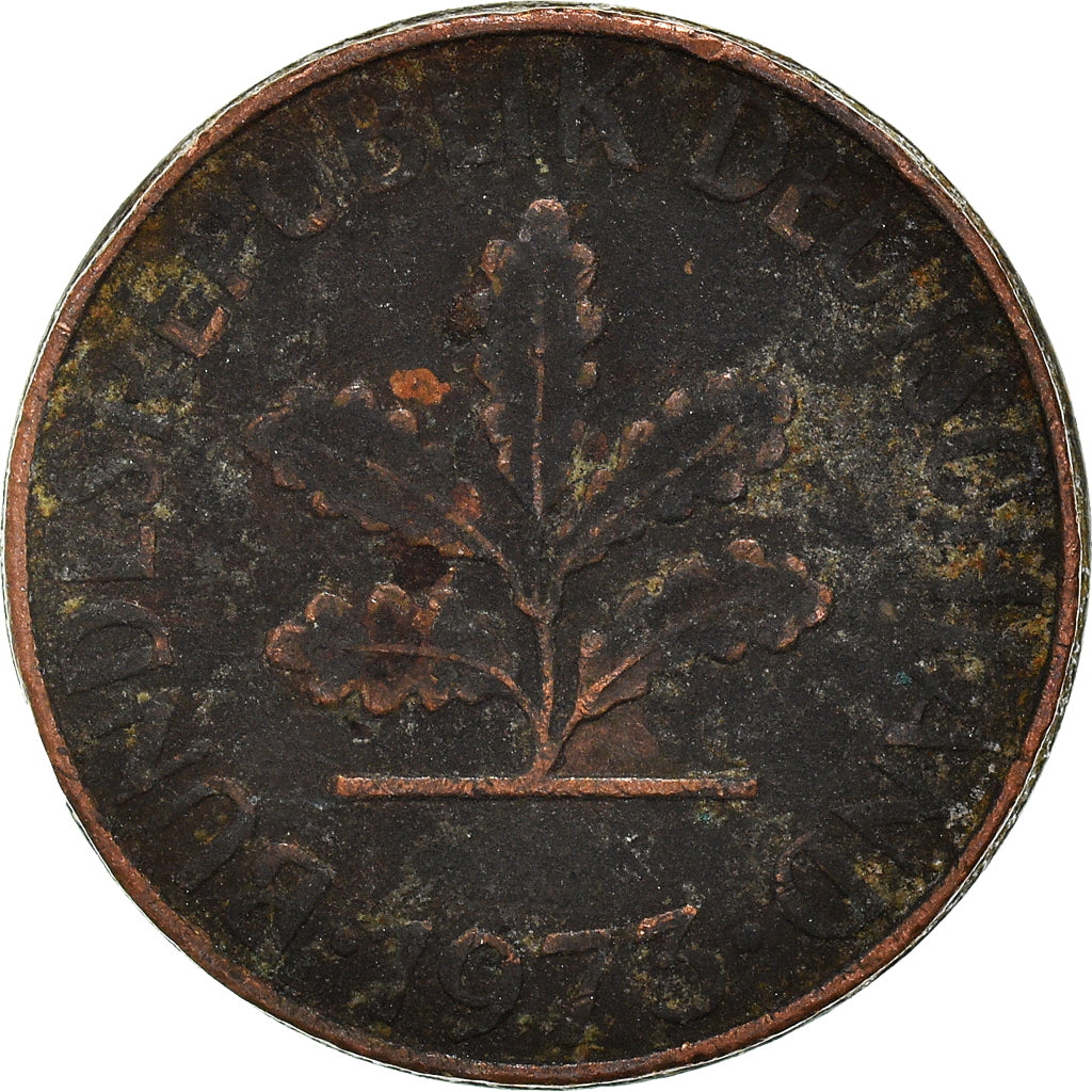 Moneta, GERMANIA - REPUBBLICA FEDERALE, 2 Pfennig, 1973