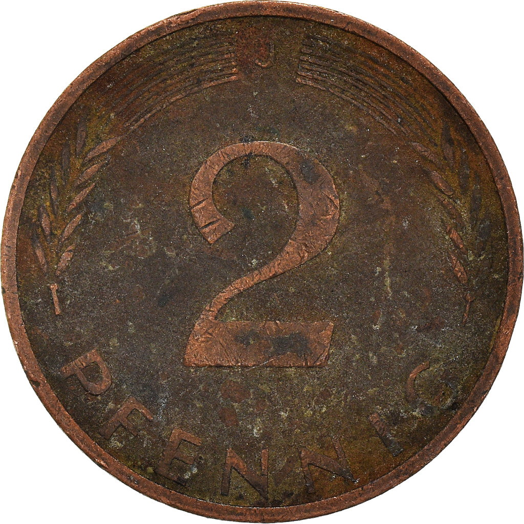 Moneta, GERMANIA - REPUBBLICA FEDERALE, 2 Pfennig, 1973