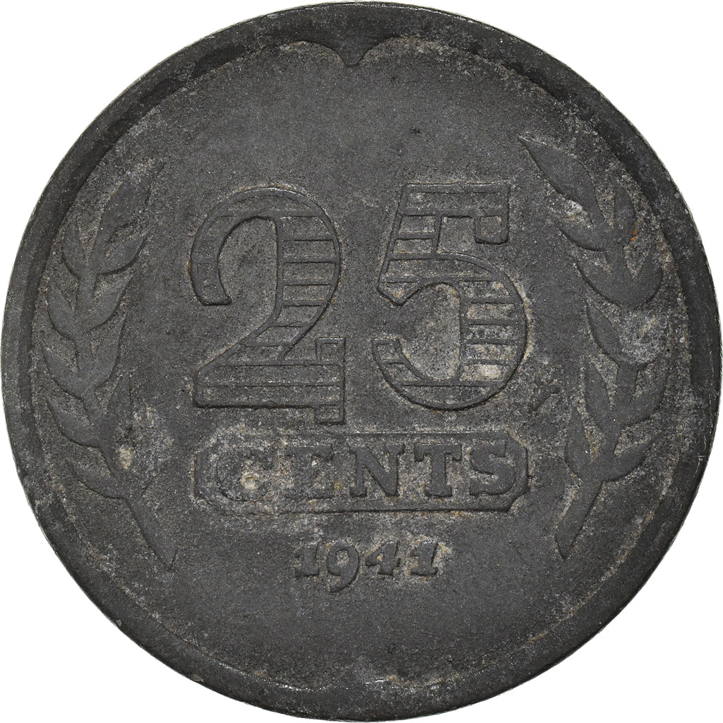 Moeda, Países Baixos, 25 Cents, 1941