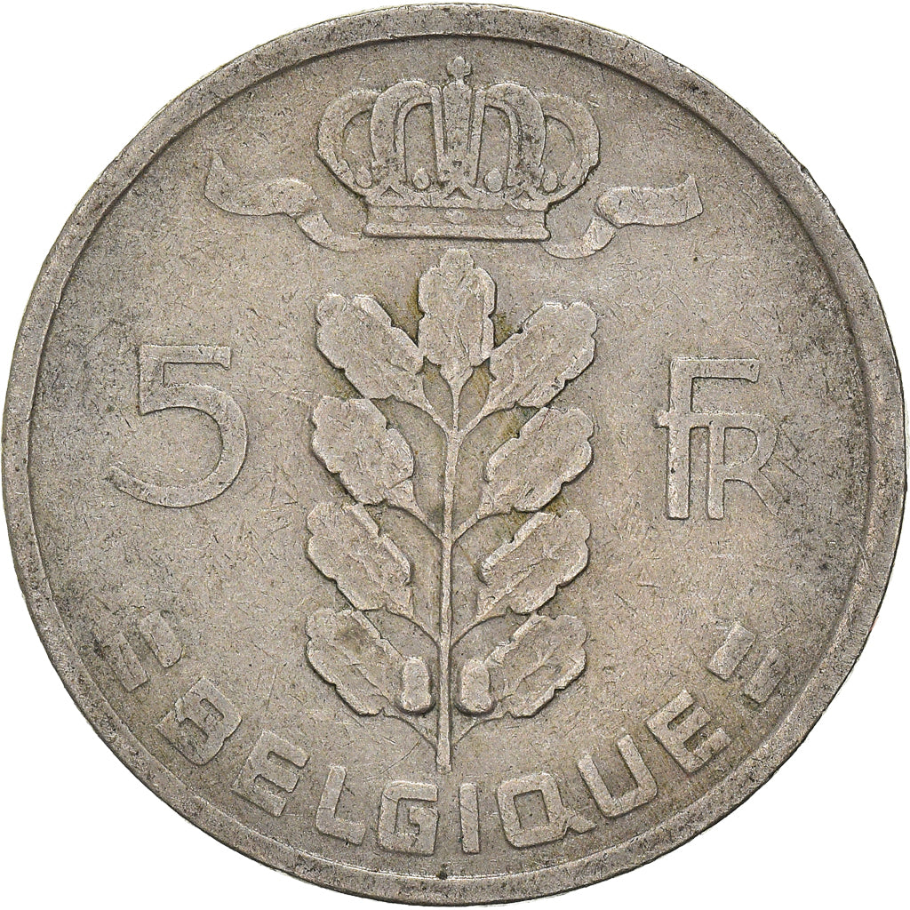 Coin, Belgium, 5 Francs, 5 Frank, 1949