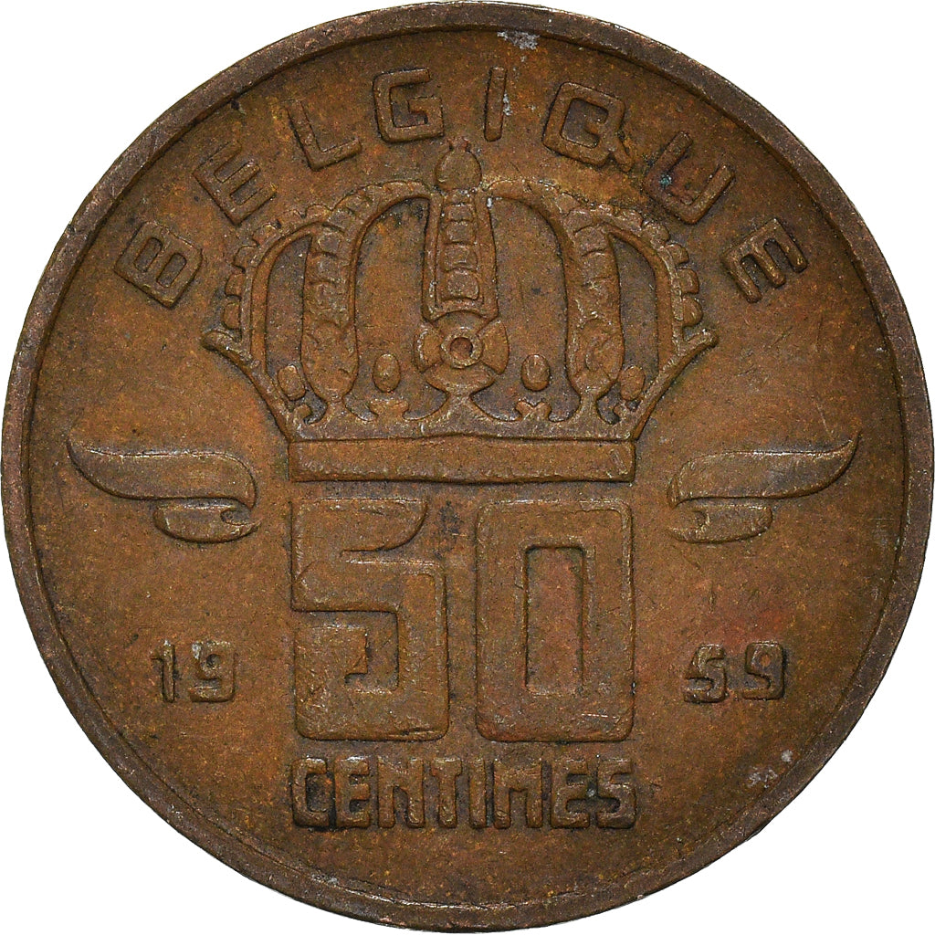 Moneta, Belgio, 50 Centimes, 1959