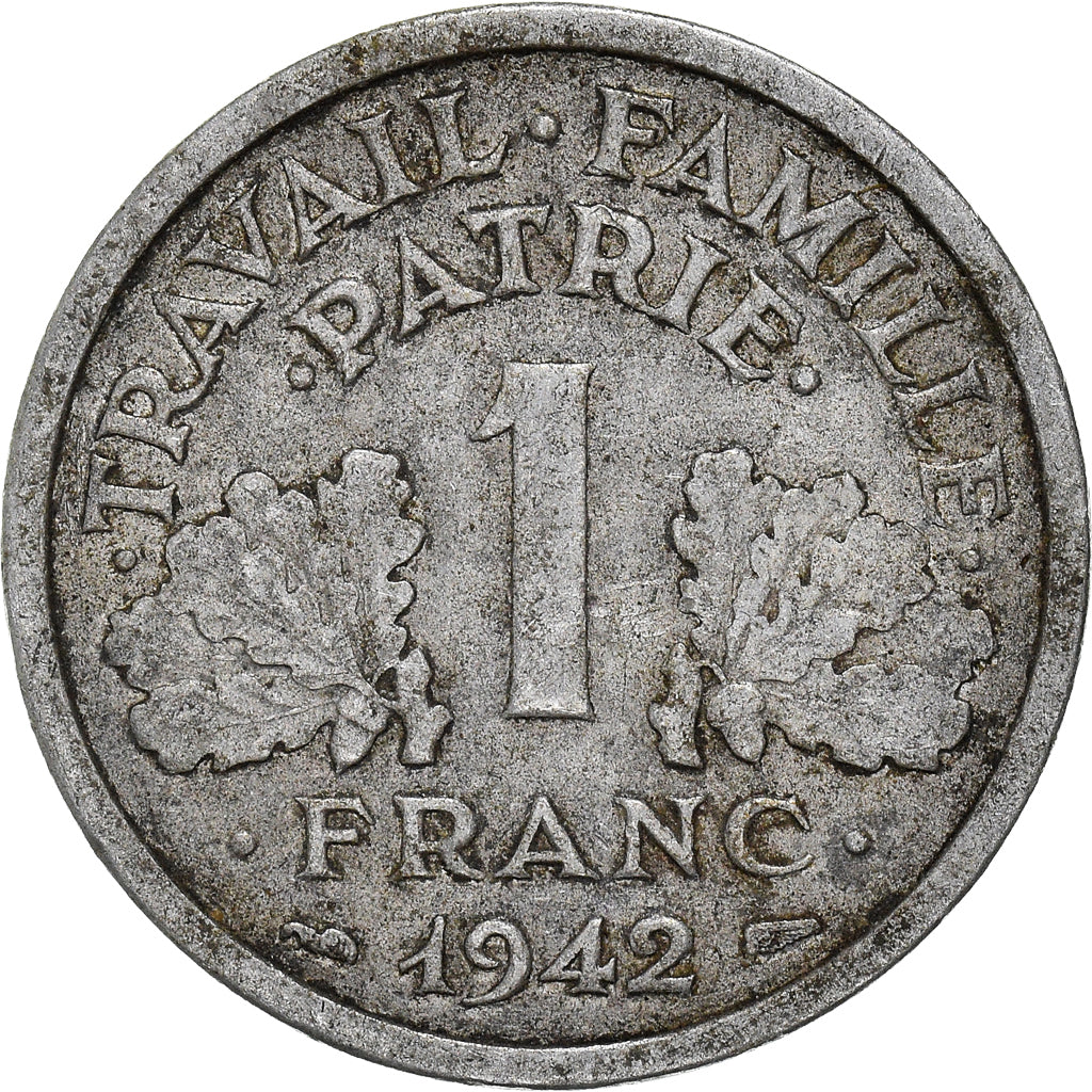 Coin, France, Franc, 1942