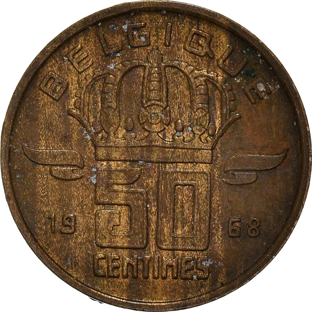 Moneta, Belgio, 50 Centimes, 1968