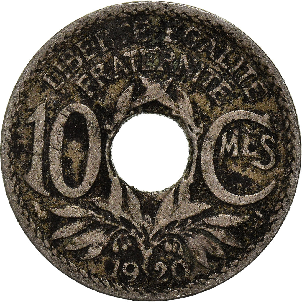 Moeda, França, 10 Centimes, 1920