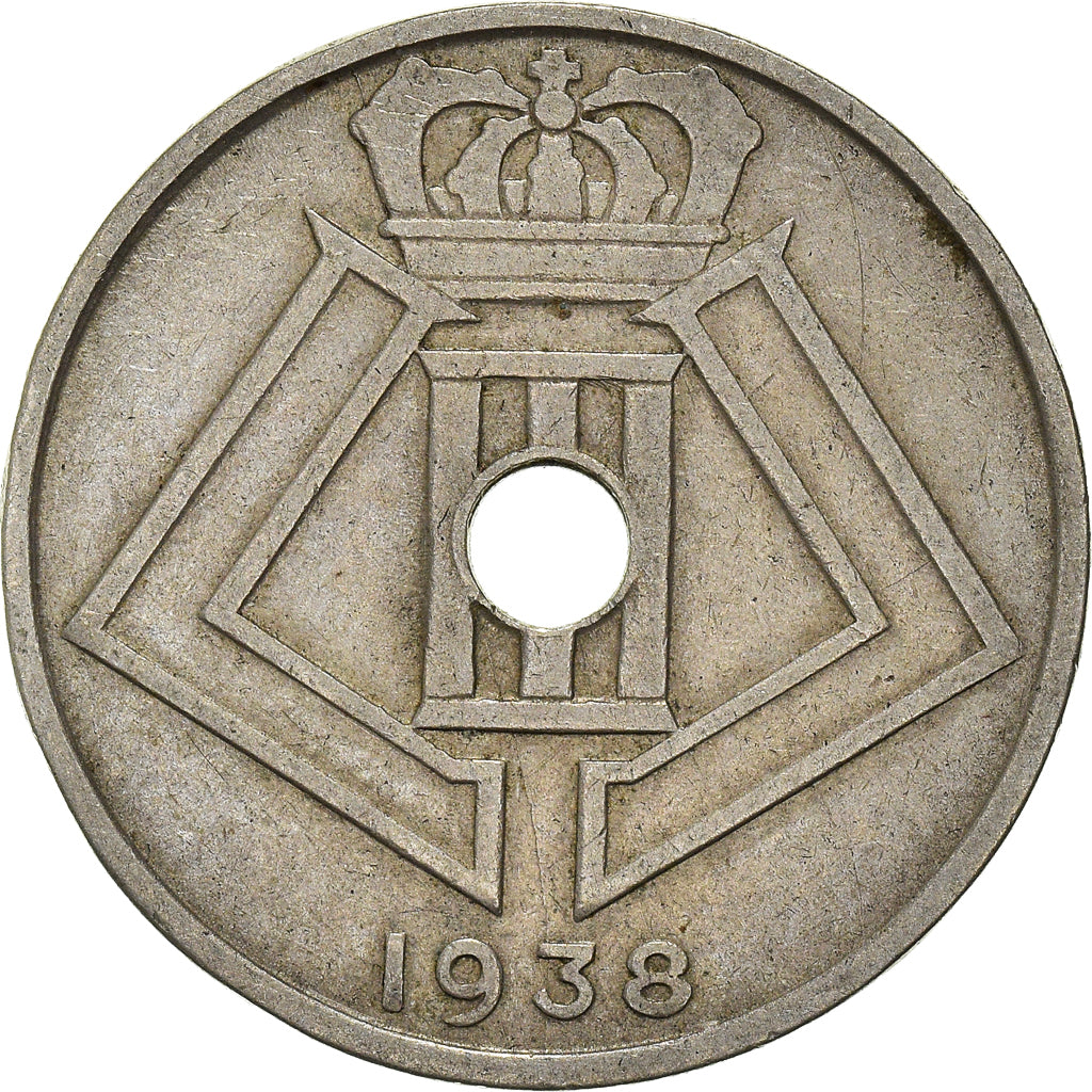 Moneta, Belgia, 25 Centimes, 1938