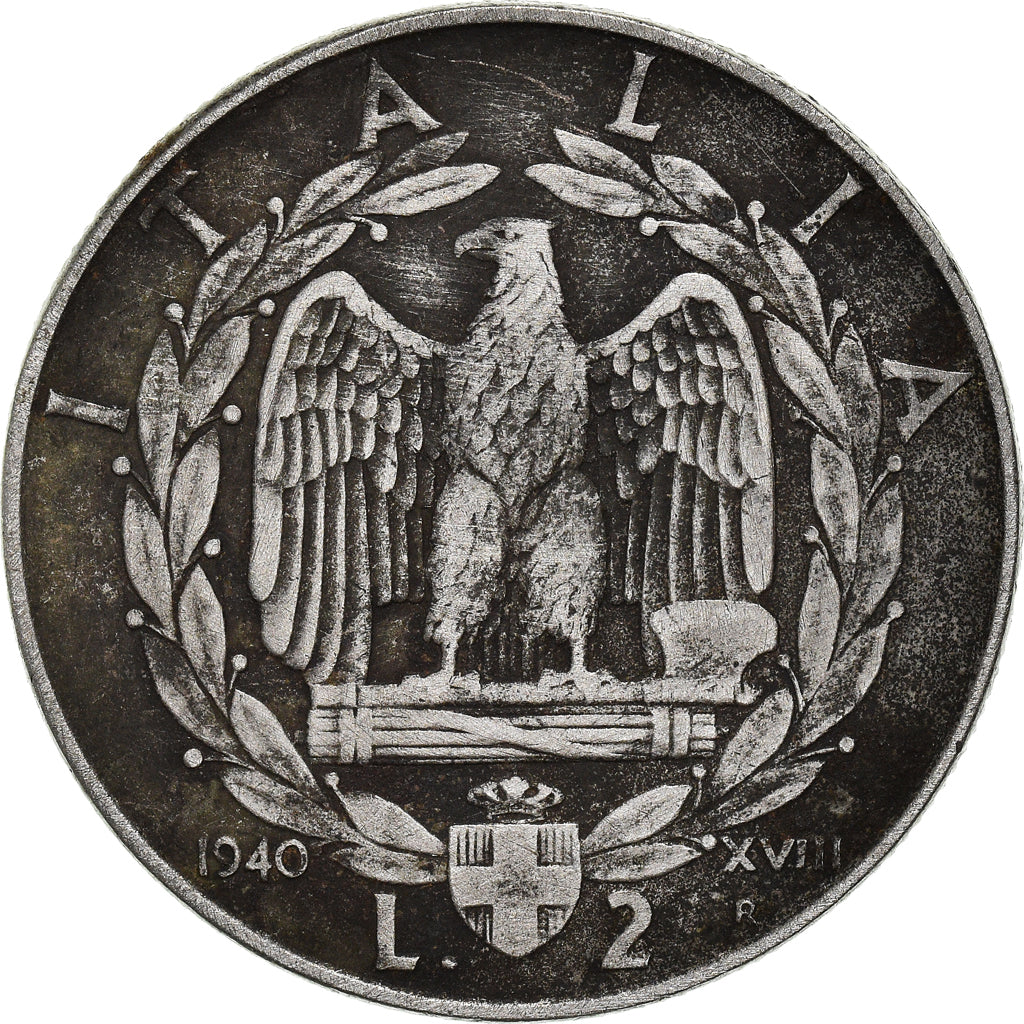 Moneda, Italia, 2 Lire, 1940