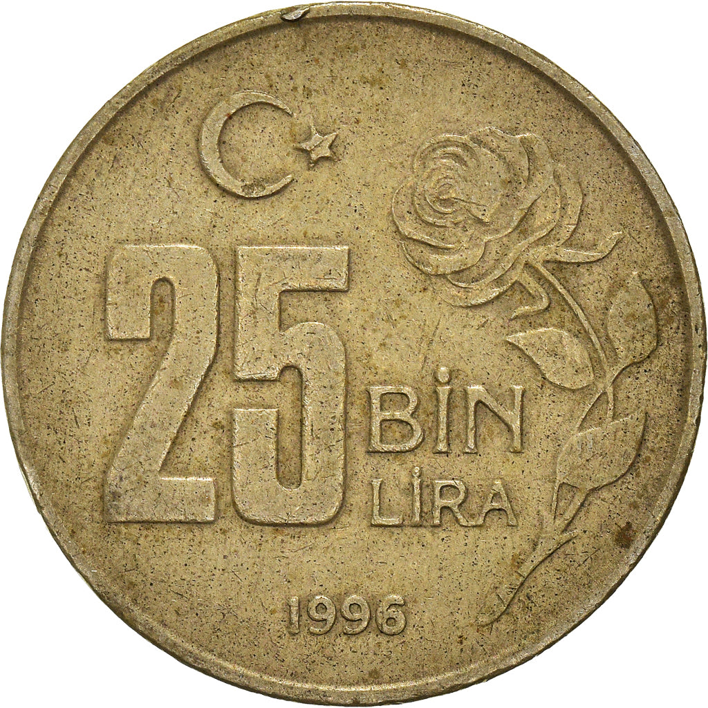 Coin, Turkey, 25000 Lira, 25 Bin Lira, 1996