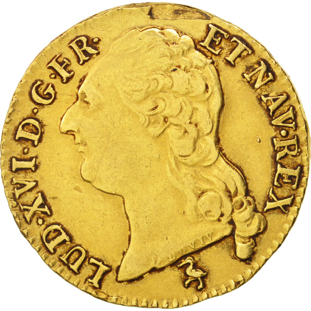 France, Louis XVI, Louis d'or à la tête nue, 1787, Paris, EF(40-45), KM:591.1