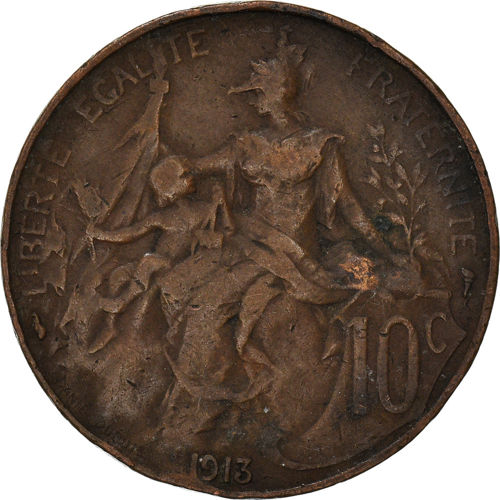 Coin, France, 10 Centimes, 1913