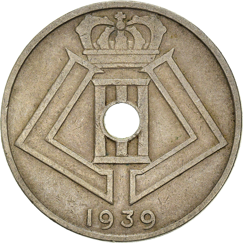 Coin, Belgium, 25 Centimes, 1939