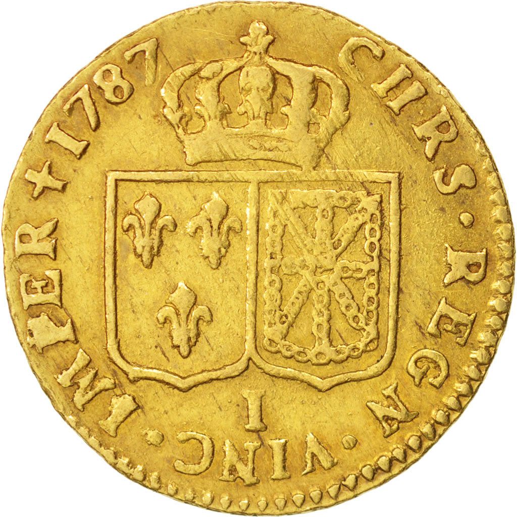 Francia, Louis XVI, Louis d'or à la tête nue, Louis d'Or, 1787, Limoges, BB...