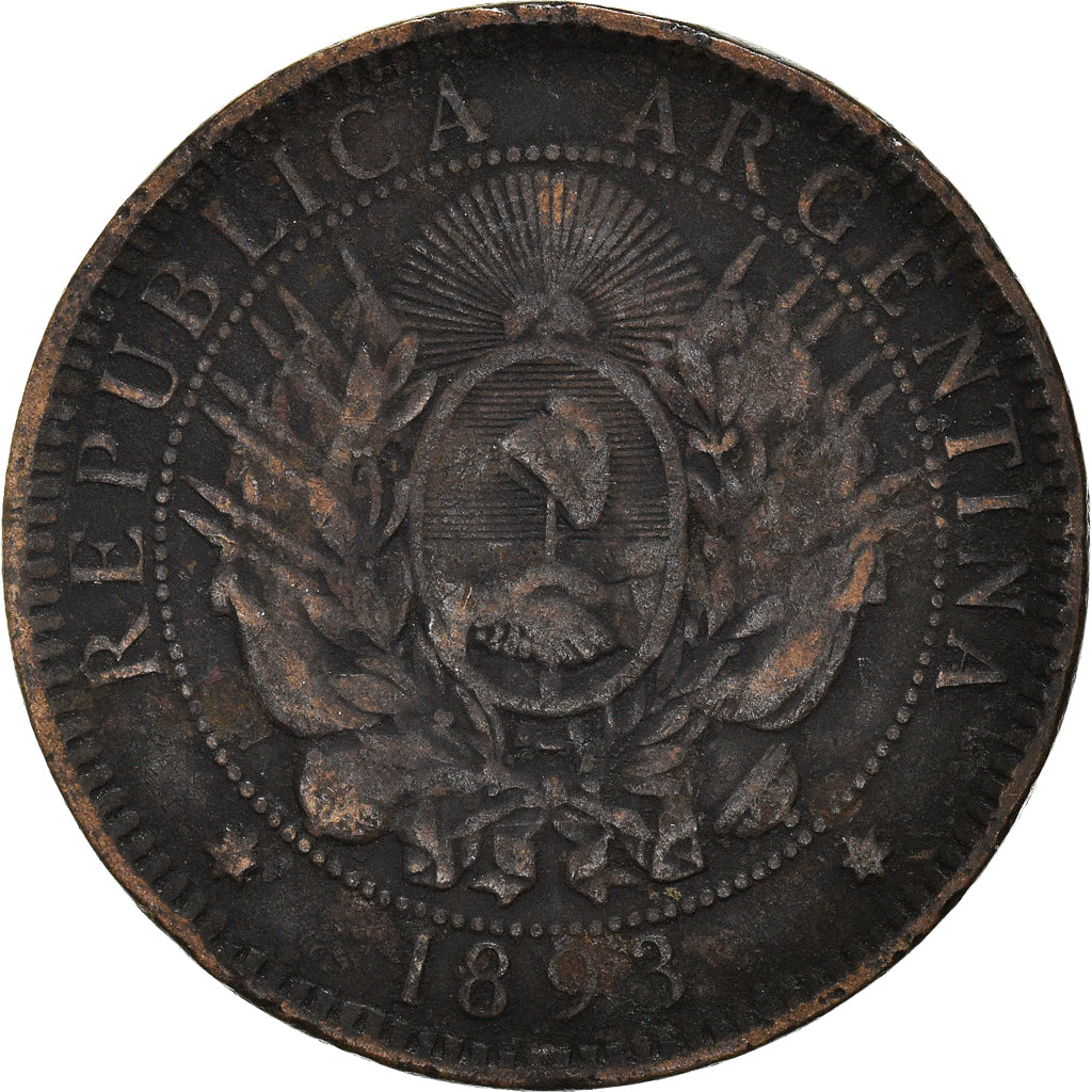Moneta, Argentina, 2 Centavos, 1893