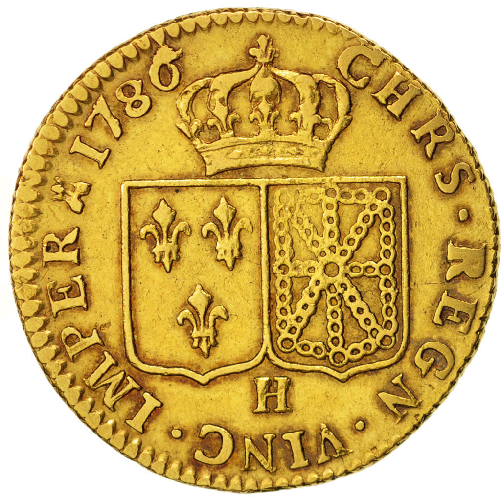 France, Louis XVI, Louis d'or à la tête nue, 1786, La Rochelle, VF, KM:591.6
