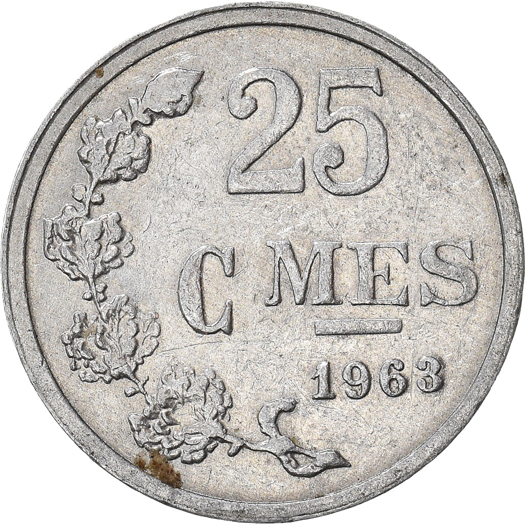 Moneda, Luxemburgo, 25 Centimes, 1963
