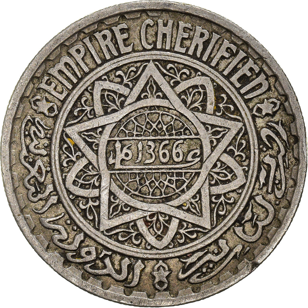 Coin, Morocco, 10 Francs, 1366