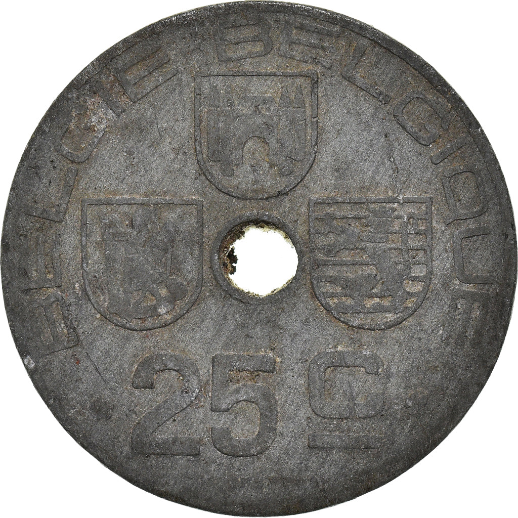Coin, Belgium, 25 Centimes, 1943