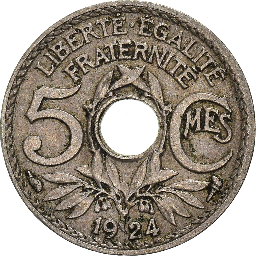 Moneda, Francia, 5 Centimes, 1924