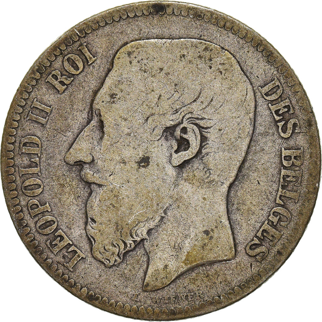 Moneta, Belgia, 2 Francs, 2 Frank, 1866