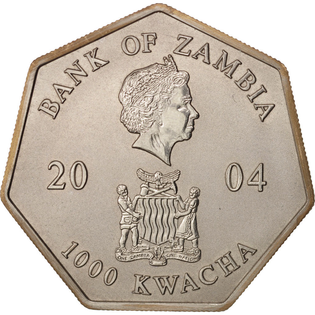 Zambia, 1000 Kwacha, 2004, British Royal Mint, SPL, Rame-nichel, KM:74